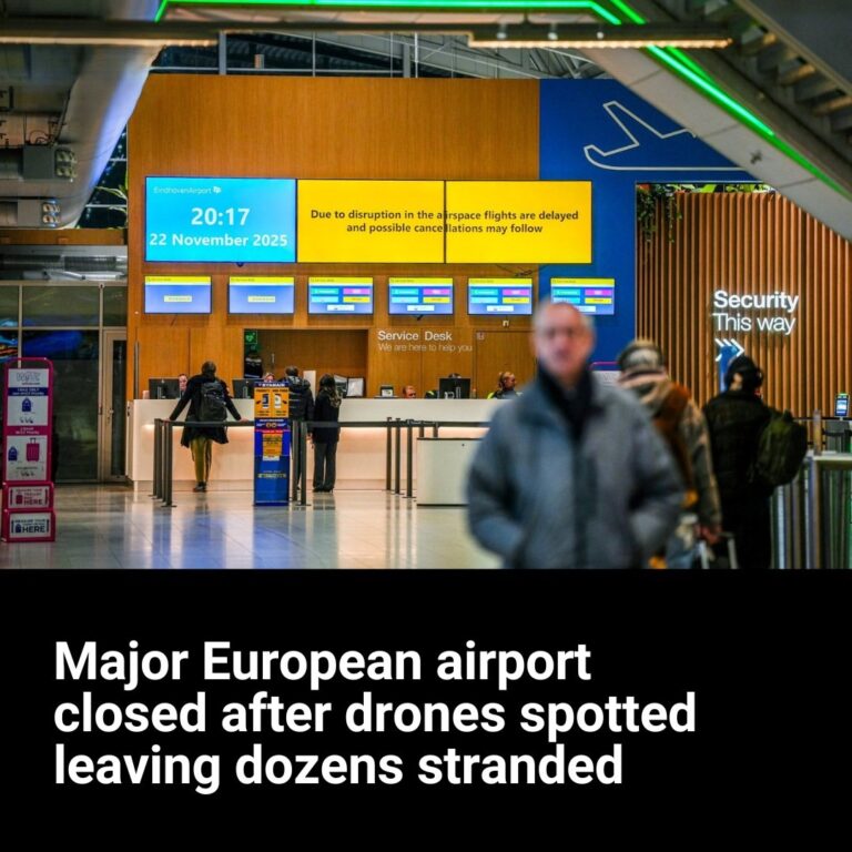 Major European airport closed after drones spotted leaving dozens stranded