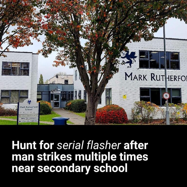 Hunt for serial flasher after man strikes multiple times near secondary school