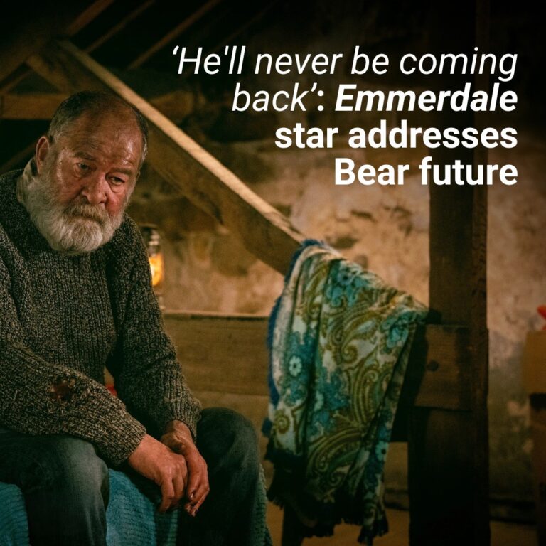 ‘He’ll never be coming back’: Emmerdale star addresses Bear future