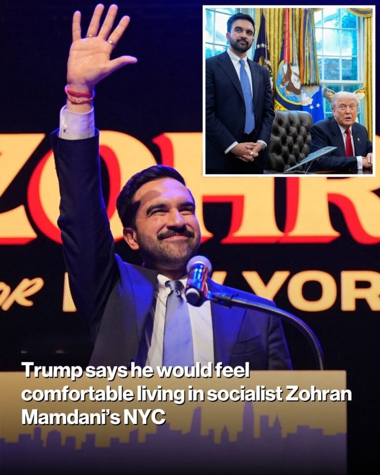 Trump says he would feel comfortable living in socialist Zohran Mamdani’s NYC
