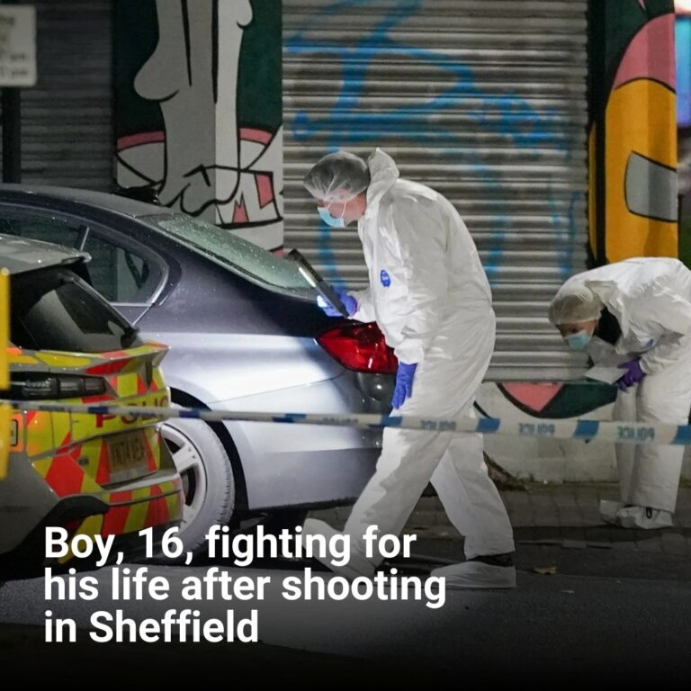 Boy, 16, fighting for his life after shooting in town centre