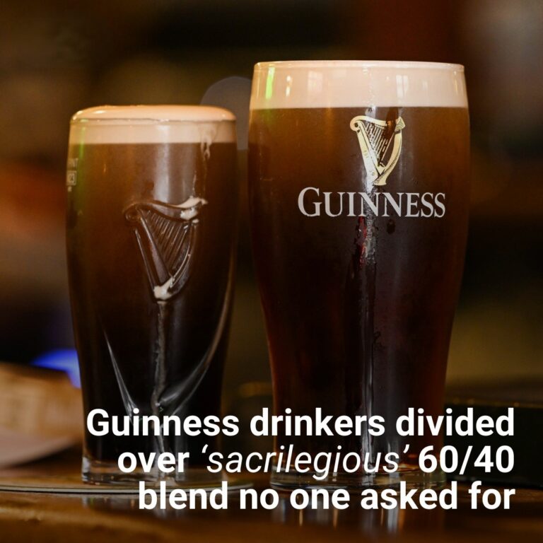 Guinness drinkers divided over ‘sacrilegious’ 60/40 blend no one asked for