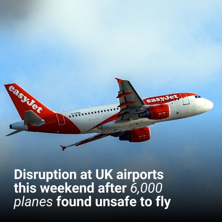 Disruption at UK airports confirmed this weekend after 6,000 planes found unsafe to fly