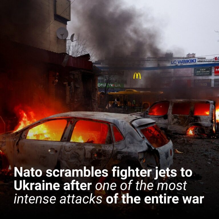 Nato scrambles fighter jets to Ukraine after one of the most intense attacks of the entire war