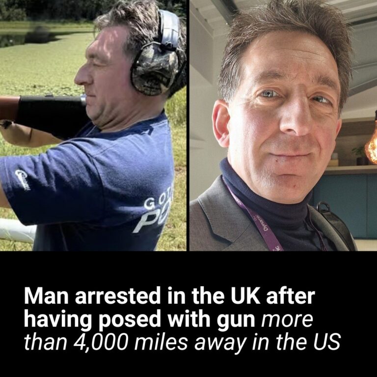 Man arrested in the UK for posing with gun more than 4,000 miles away in the US Frankie Lister-Fell Published November 29, 2025 5:41pm Updated November 30, 2025 7:45am Comments Jon Richelieu-Booth faced a months-long police investigation after posting this photograph on LinkedIn from a holiday in Florida