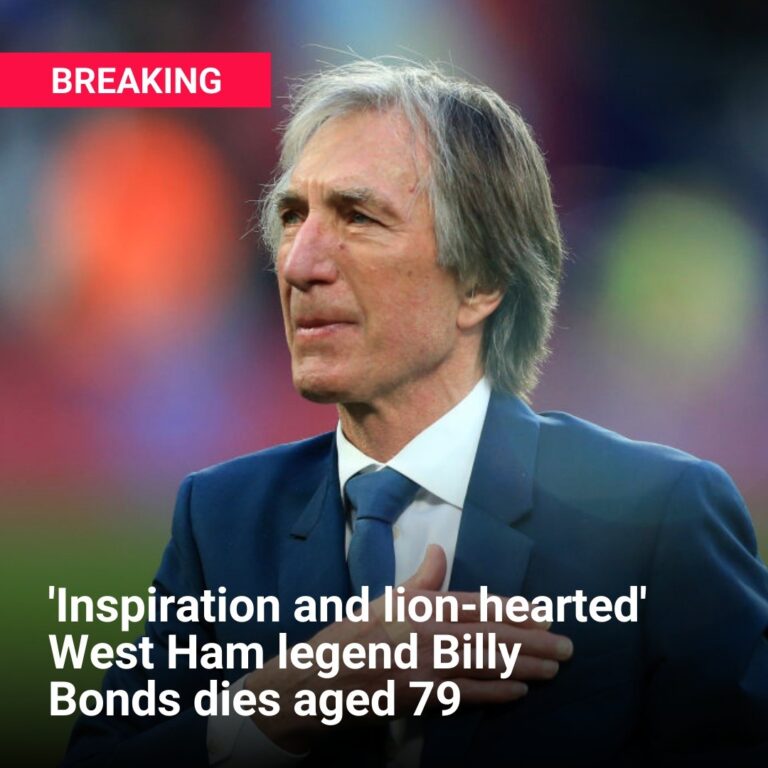 West Ham legend Billy Bonds dies aged 79 as family release statement