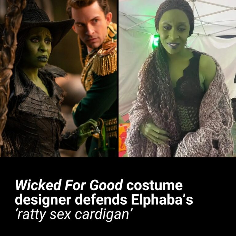 Wicked costume designer defends ‘ratty’ Elphaba sex cardigan