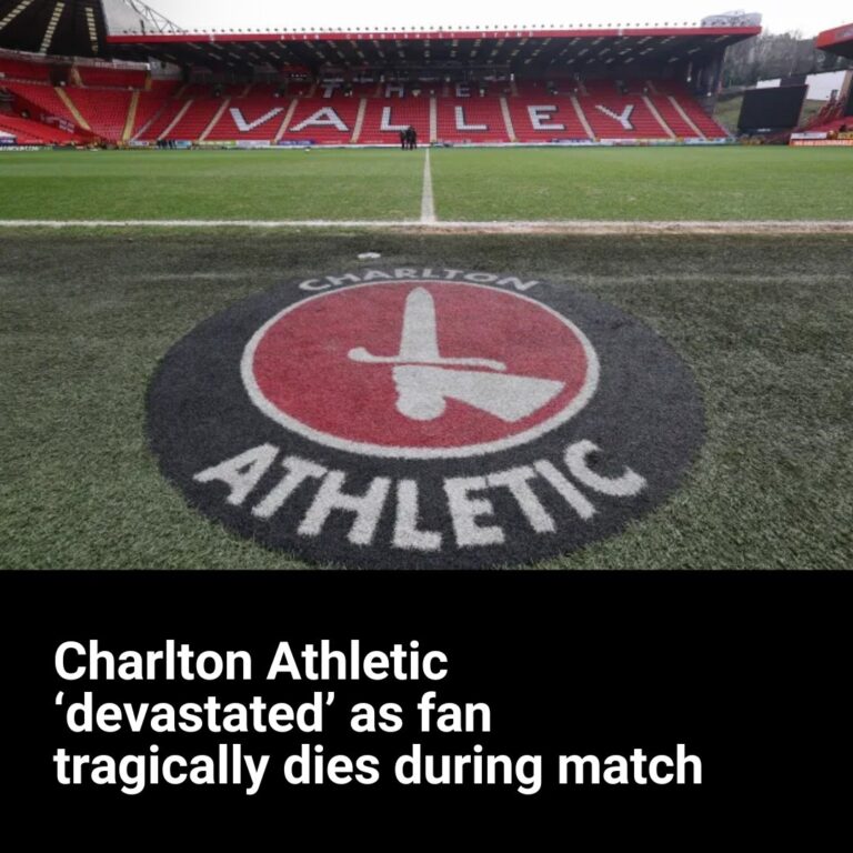 Charlton Athletic ‘devastated’ as fan tragically dies during match