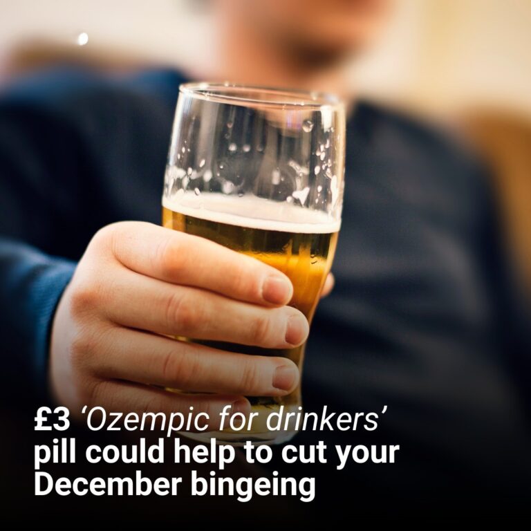 How a £3 pill dubbed ‘Ozempic for drinkers’ could cut your December bingeing