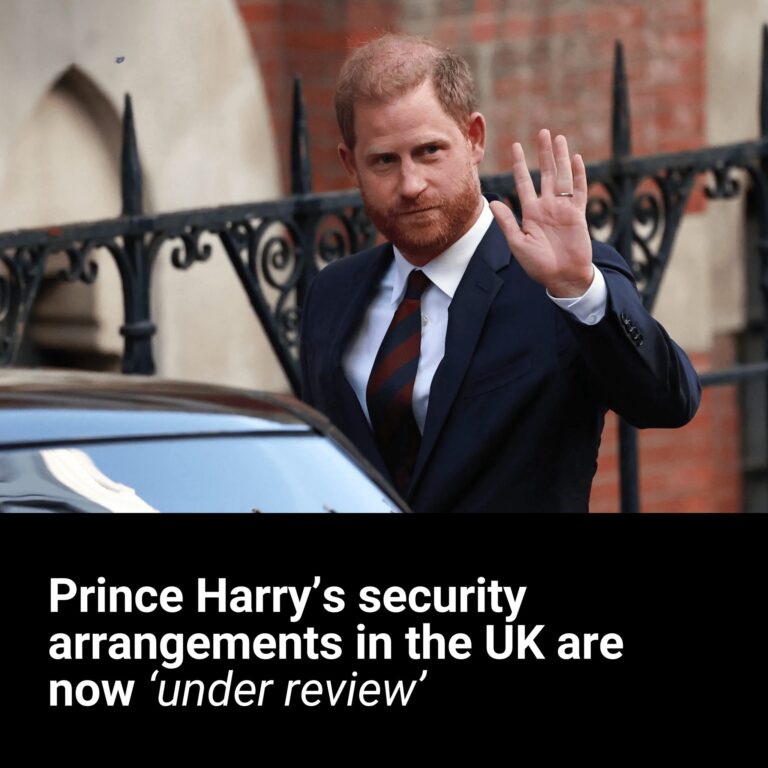 Prince Harry’s security arrangements in the UK are now ‘under review’