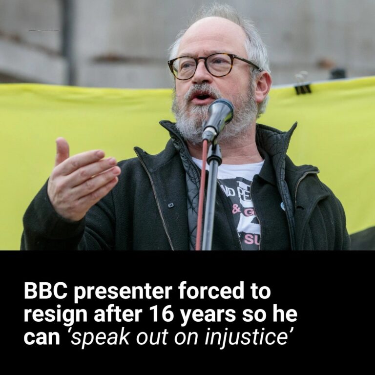 BBC presenter forced to resign after 16 years so he can ‘speak out on injustice’