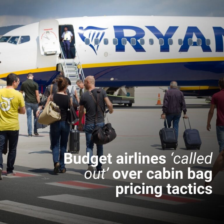 Budget airlines ‘called out’ by watchdog over cabin bag pricing tactics