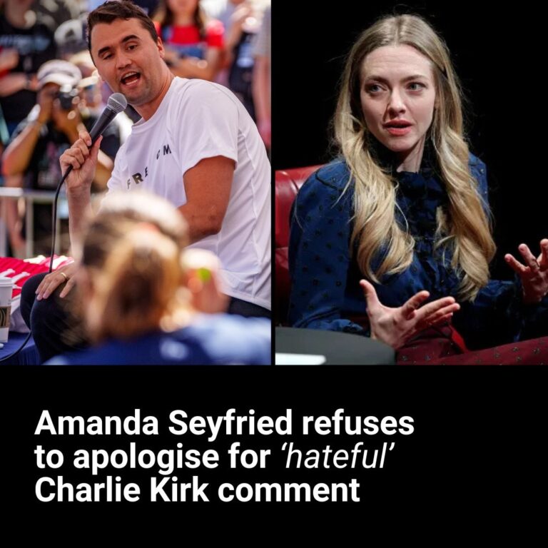 Amanda Seyfried refuses to apologise for ‘hateful’ Charlie Kirk comment