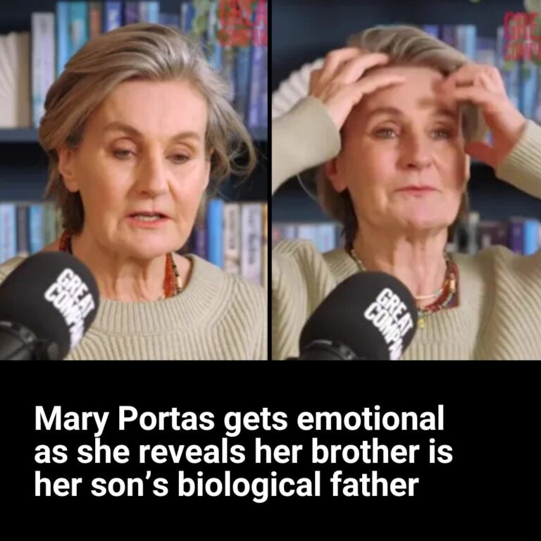 Mary Portas gets emotional as she reveals her brother is her son’s biological father