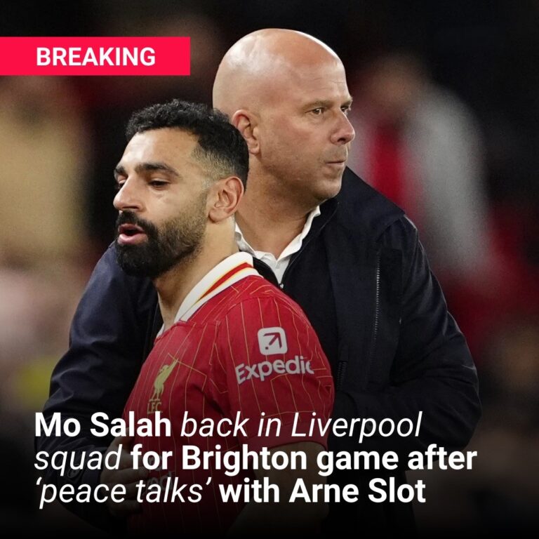Mohamed Salah back in Liverpool squad for Brighton game after ‘peace talks’ with Arne Slot