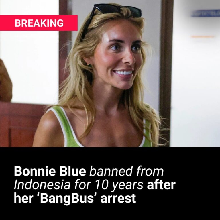 Bonnie Blue banned from Indonesia for 10 years after her ‘BangBus’ arrest