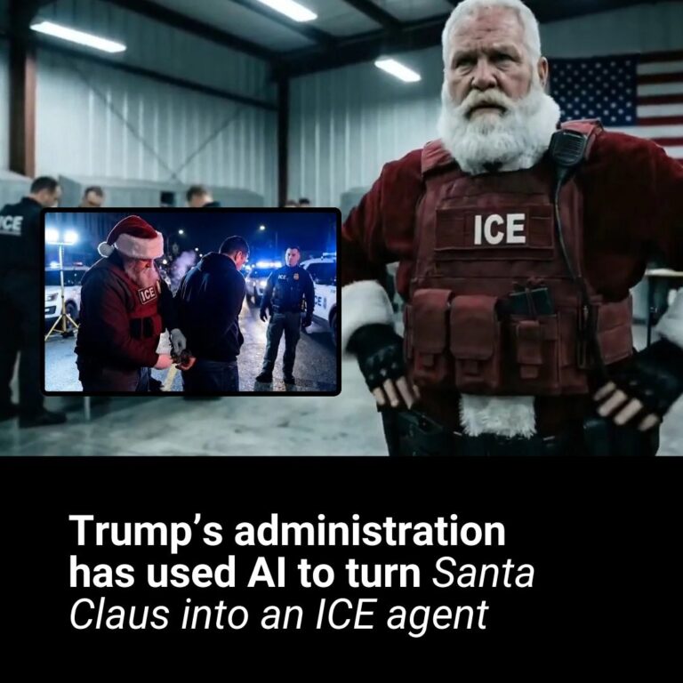 Father Christmas is turned into immigration agent by Trump’s administration