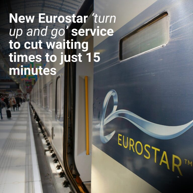 New Eurostar ‘turn up and go’ service to cut waiting times to just 15 minutes