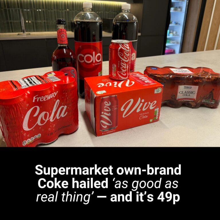 Supermarket own-brand Coke hailed ‘as good as real thing’ — and it costs just 49p