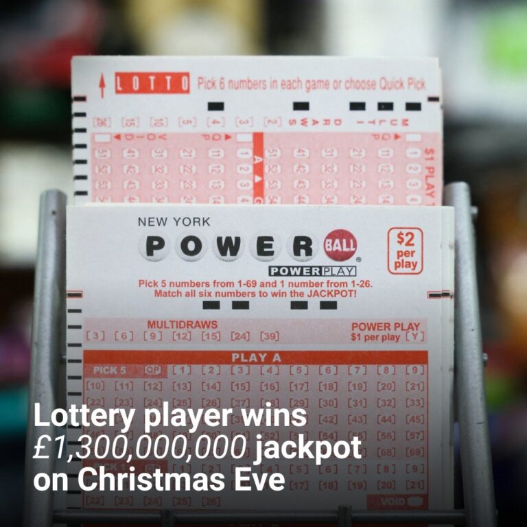 Lottery player wins £1,300,000,000 jackpot on Christmas Eve