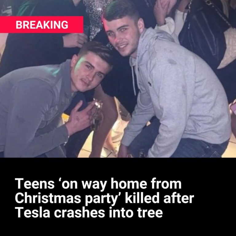 Teens ‘on way home from Christmas party’ killed after Tesla crashes into tree in Surrey