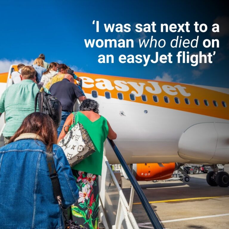 ‘I was sat next to the woman who died on the easyJet flight – here is what actually happened’