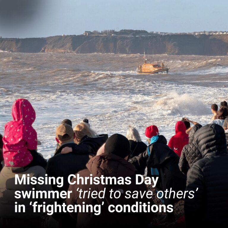 Missing Christmas Day swimmer ‘tried to save others’ in ‘frightening’ conditions