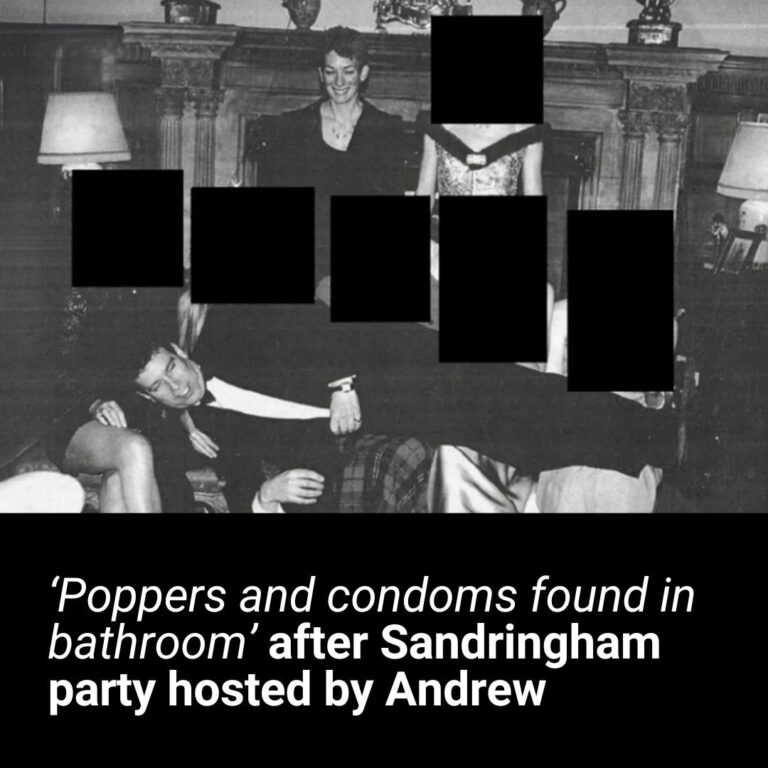 ‘Poppers and condoms found in bathroom’ after Sandringham party hosted by Andrew