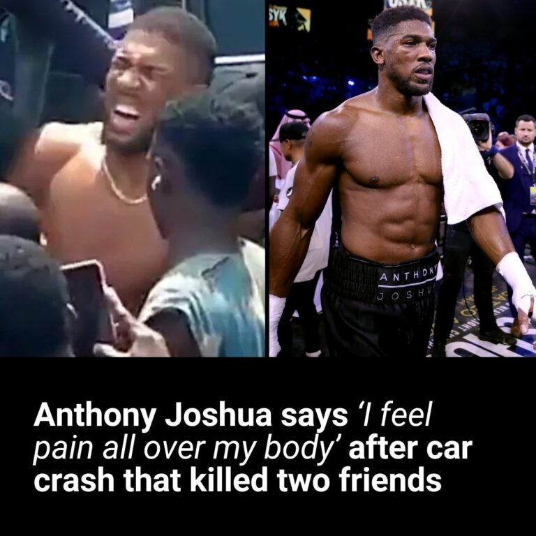 Anthony Joshua says ‘I feel pain all over my body’ after car crash that killed two friends