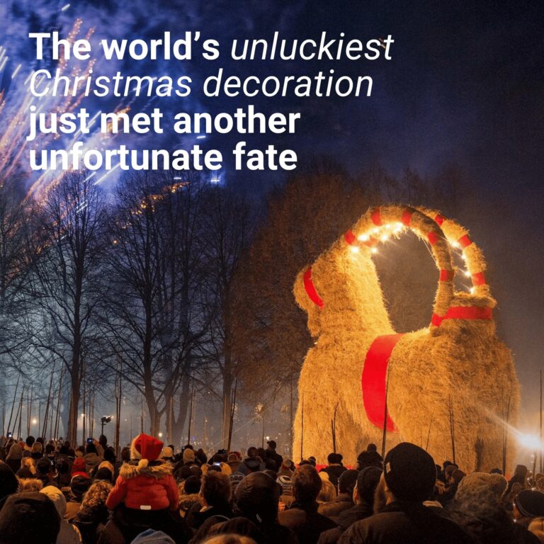 The world’s unluckiest Christmas decoration just met another unfortunate fate