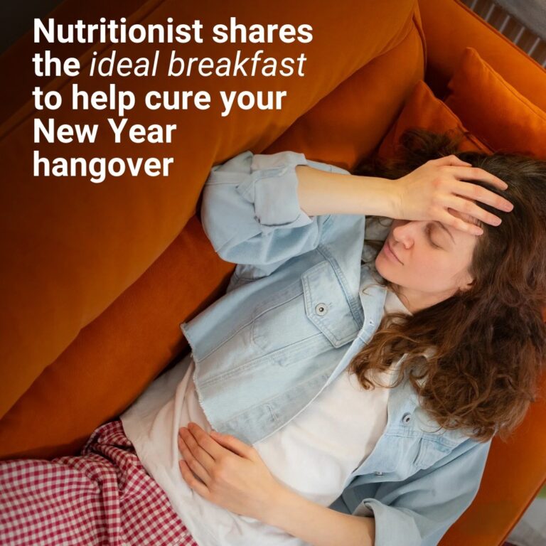 The ideal breakfast to help cure your New Year hangover, according to a nutritionist