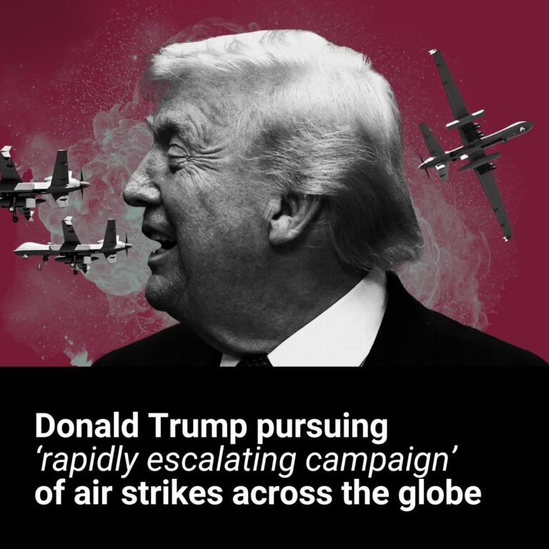 Donald Trump pursuing ‘rapidly escalating campaign’ of air strikes across the globe