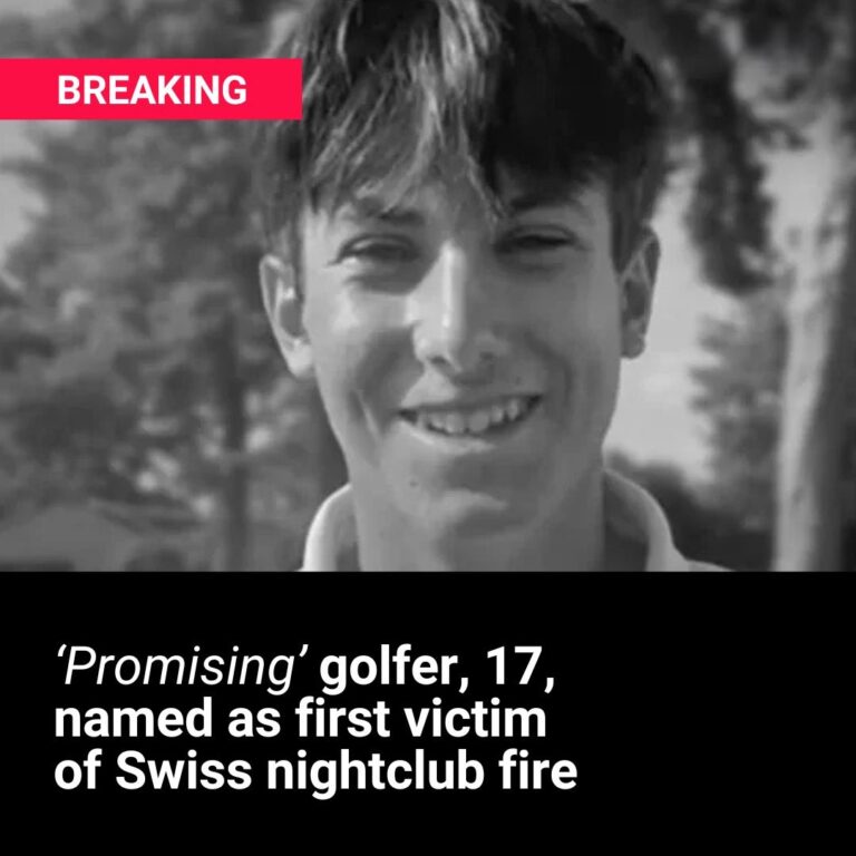 ‘Promising’ golfer, 16, named as first victim of Swiss nightclub fire