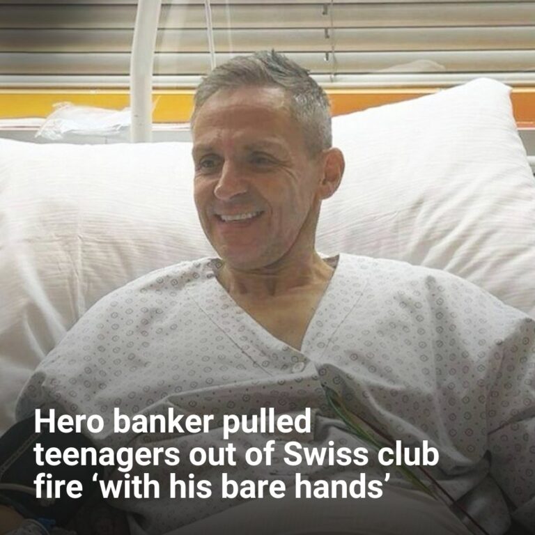 Hero banker pulled teenagers out of Swiss club fire ‘with his bare hands’