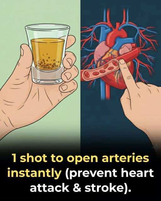 1 shot helps arteries instantly, preventing heart attack & stroke