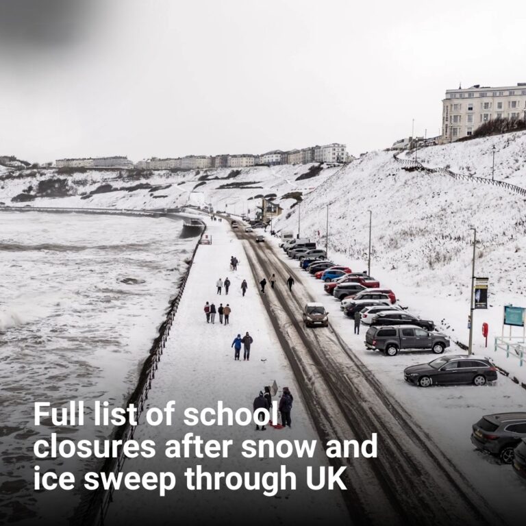 Snow and ice sweeps through the UK forcing schools to close and flights cancelled
