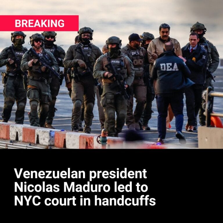 Nicolas Maduro led to New York court in handcuffs