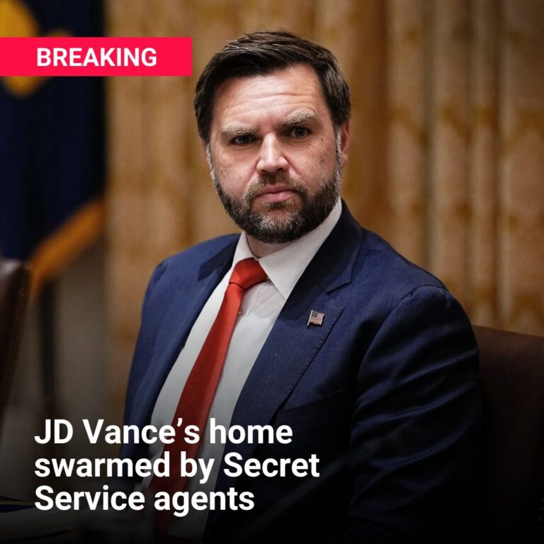 JD Vance’s home swarmed by Secret Service agents after his windows are smashed
