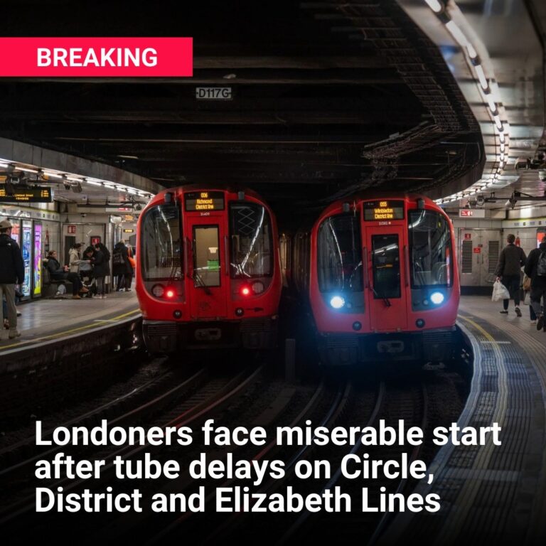 Londoners face miserable start after tube delays on Circle, District and Elizabeth Lines