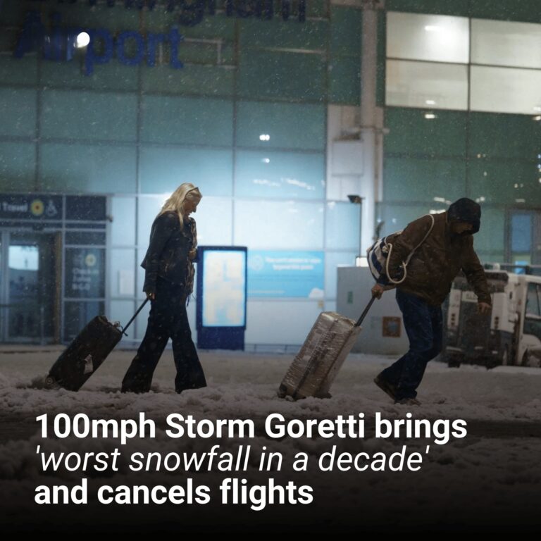 ‘Worst snowfall in a decade’ leaves thousands without power and shuts major airport