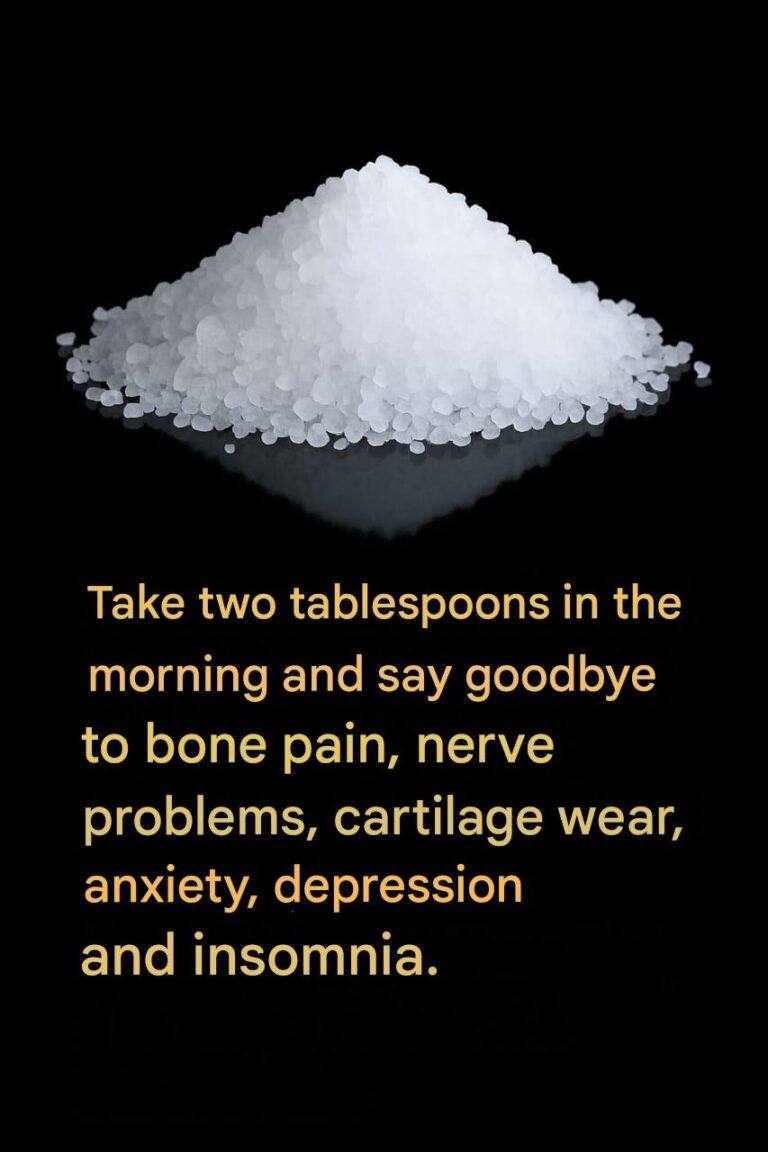 Take two tablespoons in the morning and say goodbye to bone pain, nerve problems, cartilage wear, anxiety, depression and insomnia.
