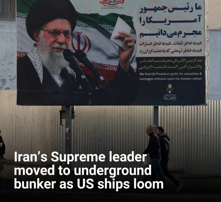 Iran’s Supreme leader moved to underground bunker as US ships loom