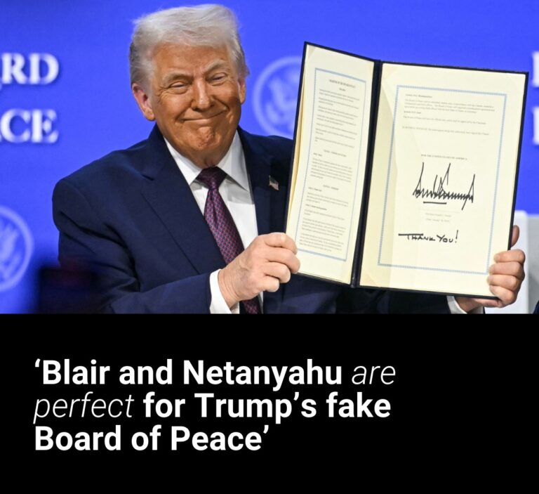 Blair and Netanyahu are perfect for Trump’s fake Board of Peace