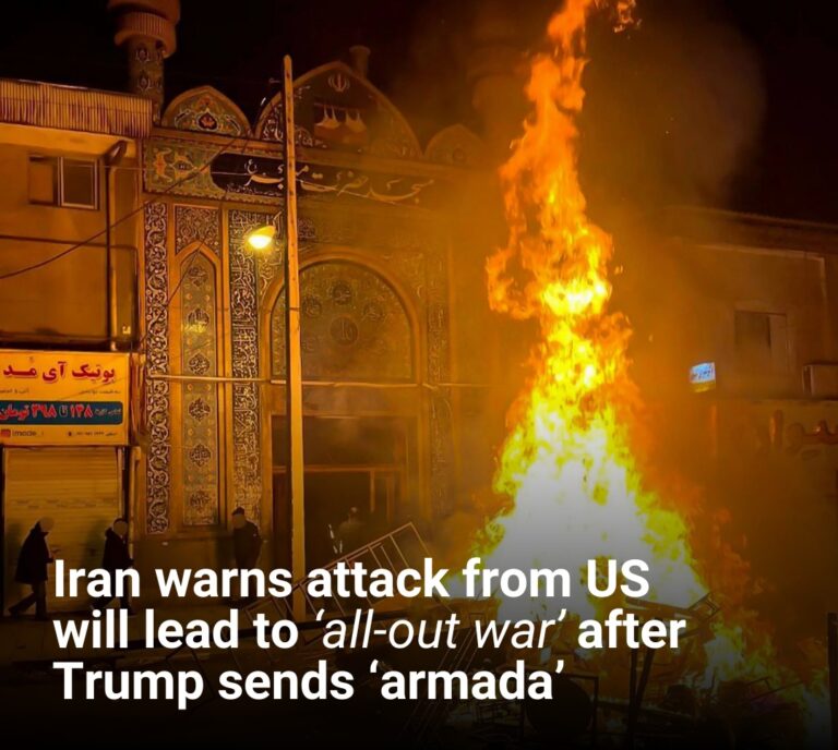 Iran warns attack from US will lead to ‘all-out war’ after Trump sends ‘armada’