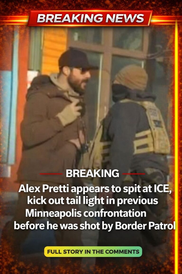 Alex Pretti appears to spit at ICE, kick out tail light in previous Minneapolis