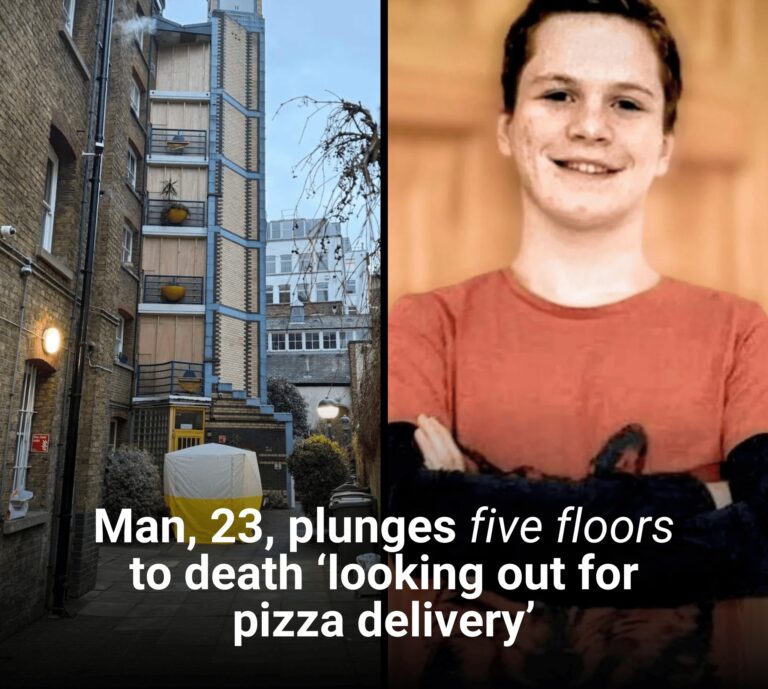 Man, 23, plunges five floors to death ‘looking out for pizza delivery’