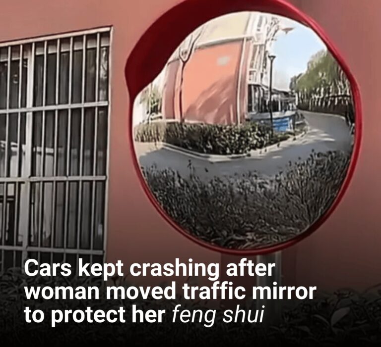 Cars kept crashing after woman moved traffic mirror to protect her feng shui