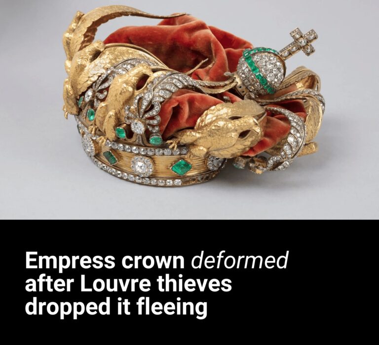 Empress crown deformed after Louvre thieves dropped it fleeing