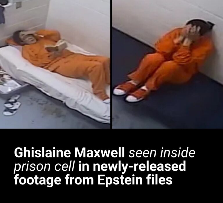 Ghislaine Maxwell seen inside her prison cell in newly-released footage from Epstein files