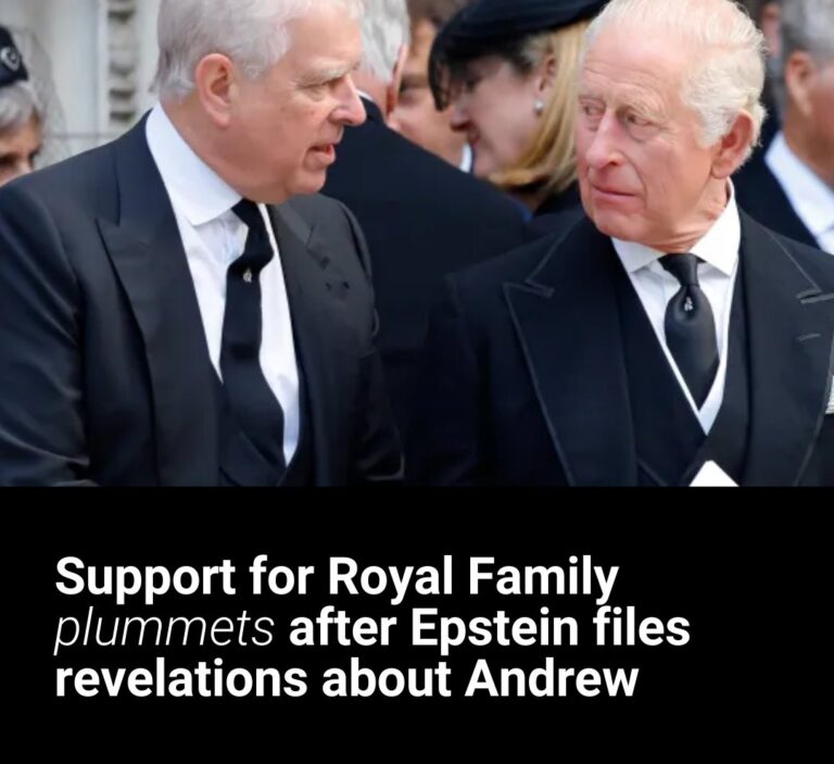 Support for Royal Family plummets after Epstein files revelations about Andrew